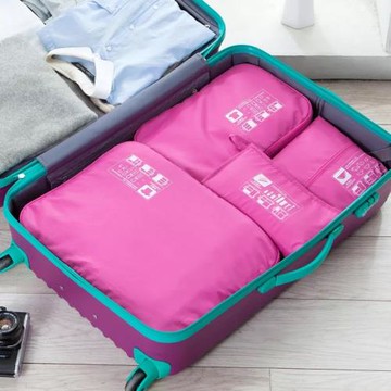 狄嘉倫 旅行收納袋納米整理包衣物收納整理袋內衣收納包套裝8件套