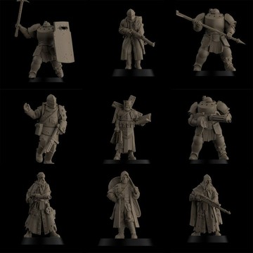 【台灣出貨】✨免運 戰棋GK【新安條克軍團】跑團棋子 戰壕十字軍3D打印樹脂白模 WG13