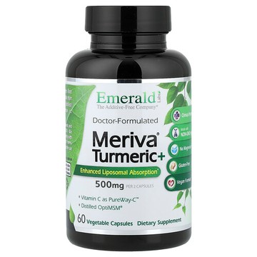 Emerald Laboratories, Meriva 薑黃+，500 毫克，60 粒素食膠囊（每粒膠囊 250 毫克）