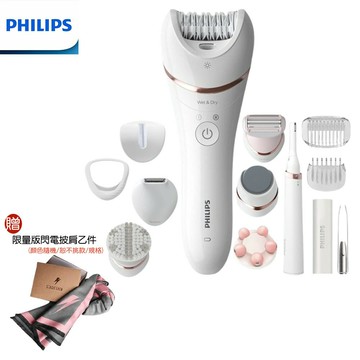 【好禮三選一】PHILIPS BRE740 飛利浦頂規版淨柔絲滑刮拔兩用美體刀修容全配12件組 除毛刀