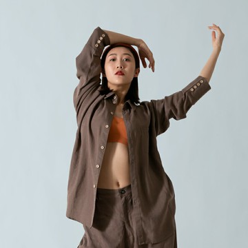 Z-11現代舞襯衫練功服上衣成人日常瑜伽服韓版舞蹈演出服男女同款