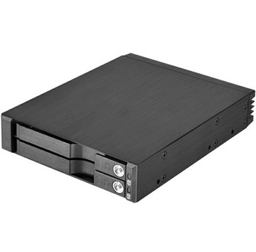 【享最高折300】SilverStone銀欣 FS202 3.5"轉2.5"x2 無托盤內接硬碟抽取盒/SST-FS202B