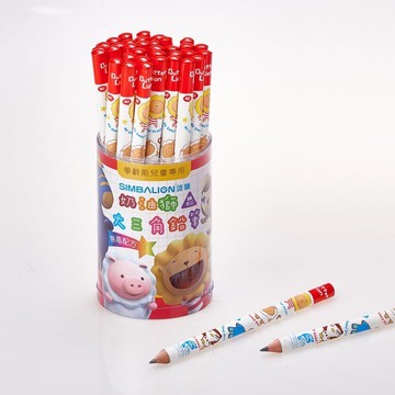 雄獅奶油獅學齡鉛筆三角鉛筆36支 PB-802