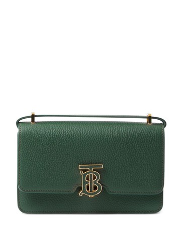 Burberry - TB leather crossbody bag - women - Calf Leather/Calf Leather/Viscose - One Size - Green