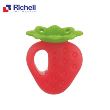 Richell 利其爾 寶寶咬咬系列固齒器 - 草莓 (附盒)