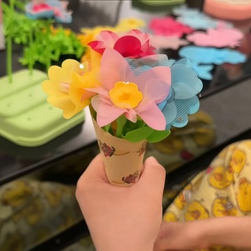 新上架👉花藝機 diy手工花朵壓花機玩具兒童仿真花束製作材料套裝生日禮物交換禮物 送朋友禮物