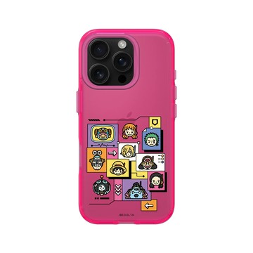 iPhone 16 Pro Clear 粉漾桃 - 航海王 One Piece - 未來島蛋頭篇 - Q版大集合