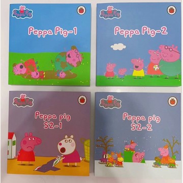 【查德書境】佩佩豬 Peppa Pig 小豬佩奇 動漫 漫畫 卡通 台詞本 第一二季 52集內容合成2冊 點讀 粉豬漫畫