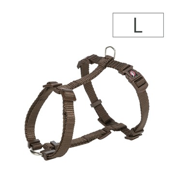 Trixie 寵物用品 尼龍H型背帶-榛果棕 L: 60-87 cm/25 mm (TX204926)
