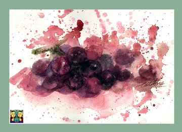 紫葡萄_手繪原作(僅此一件)