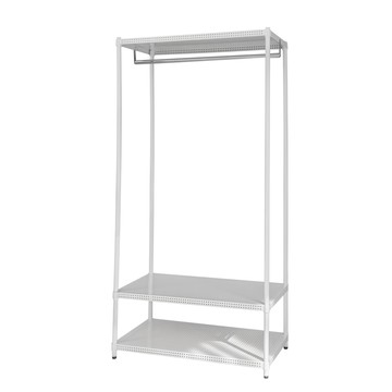 dayneeds 日需百備 極致美學 烤漆單桿衣櫥 置物架/掛衣架/收納架/層架/鐵架 1個  90 x 45 x 180cm  白色
