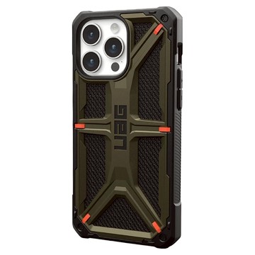 UAG 頂級特仕版耐衝擊保護殼 高強度纖維材質 鏡頭邊框加高 雙吊繩孔設計  iPhone15 Pro Max  軍用綠色