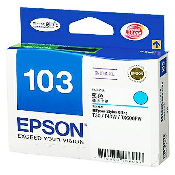 【文具通】EPSON T103250 墨水匣.藍NO.103 R1010505【APP滿額下單4%點數(單一帳號最高1000點)】7/31止