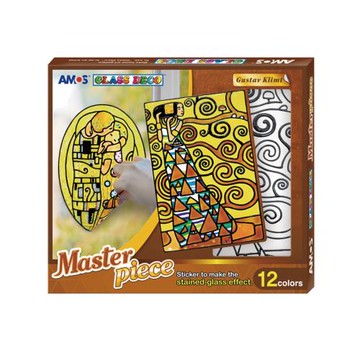 【韓國AMOS】12色 世界名著 古斯塔夫·克里姆特 玻璃貼 玻璃彩繪膠
