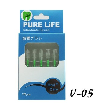 【牙齒寶寶】寶淨Pure-Life 纖柔護齒可替換牙間刷毛 (綠/1.2-1.3MM) V-05