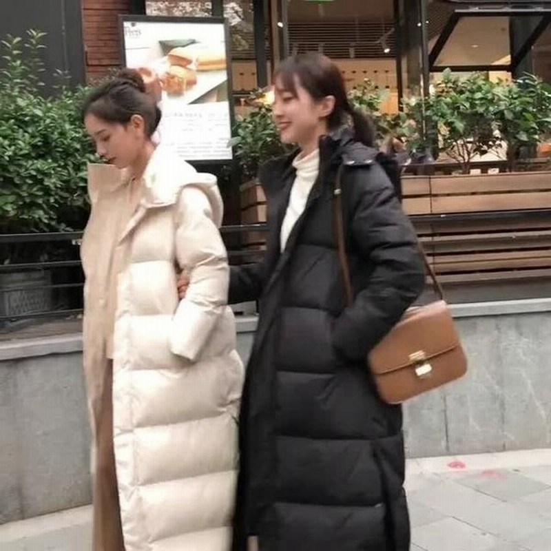 ロングコート ダウンジャケット 超ロング アウター レディース 羽織り 無地 着回し シンプル おしゃれ 大人可愛い カジュアル お出かけ アウトドア 秋 冬 黒 白 通販 Lineポイント最大get Lineショッピング