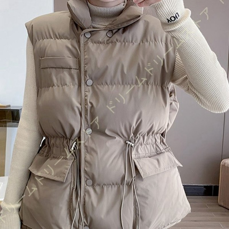 秋冬 中綿ベスト レディース ダウンベスト ショット丈 タートルネック カジュアル かわいい ノースリーブ アウター 学生 可愛い ベスト 無地 シンプル 通販 Lineポイント最大0 5 Get Lineショッピング