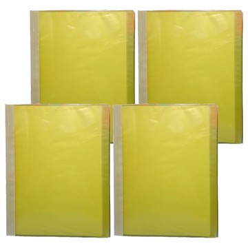 新德牌 柔彩資料夾_黃 A4文件夾 聚丙烯材質 辦公文件收納  4入