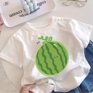 【小悅居】水果西瓜短袖潮半袖洋氣卡通兒童女童薄款中大童休閒新款中小童可網紅同款、熱門單品 人氣好物