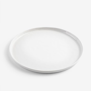 日式 淨白波紋 27cm 陶瓷圓盤｜單品