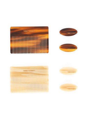 MARBLE HAIR PIN & COMB SET (2COLORS)