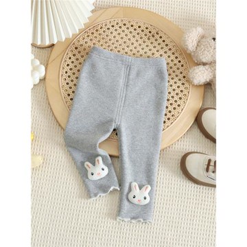 女童加絨褲子2024新款寶寶彈力打底褲嬰幼兒洋氣百搭外穿保暖長褲