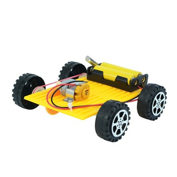 「探夢科學小實驗」STEAM科教 DIY手工製作 科技小製作電動簡易四驅車物理玩具國小生手工製作材料包