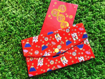 福袋/紅包袋/現金收納袋/存摺包—紅滋滋燙金喜氣款2入