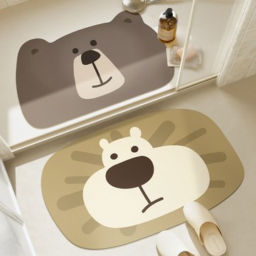 楓林宜居 浴室門口地墊衛生間廁所洗手臺防滑吸水腳墊硅藻泥速干地毯批發