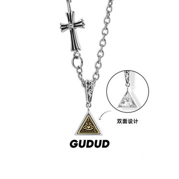 官方正品荷魯斯上帝之眼項鏈男生潮純銀高級感復古雙面可佩戴吊墜