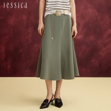 JESSICA - 寬鬆法式優雅風百搭魚尾裙西裝長裙J54101