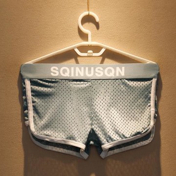 3條男士冰絲內褲男平角褲夏季超薄透氣網眼囊袋青年潮四角短褲頭