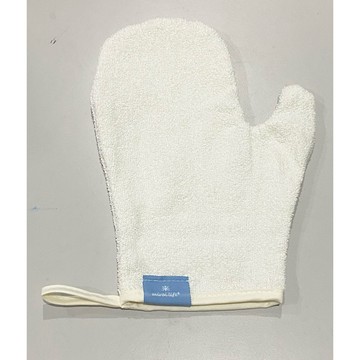 【未來居】和紙溫和潔淨沐浴手套 新版藍標 環保材質 非塑料製品 台灣獨家製作 18X23cm 達興織造