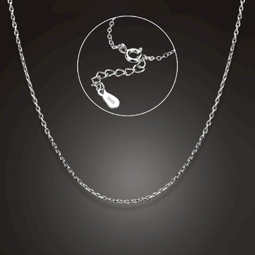 S925純銀項鏈女士純銀鏈子吊墜配鏈單鏈網紅鎖骨鏈簡約裸鏈配飾品