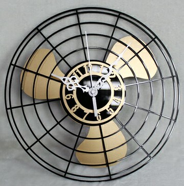 搞怪仿古電風扇復古風扇時鐘 十天預購+現貨