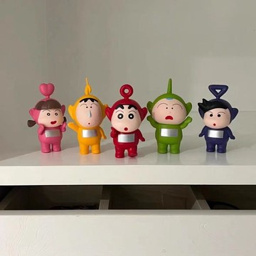 蠟筆小新擺件🎀 蠟筆小新手辦天線寶寶小新動漫Q版公仔可愛桌面擺件女生禮物