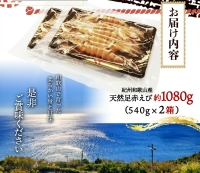 G6190_紀州和歌山産 天然 足赤えび 計 1080g 540g×2箱