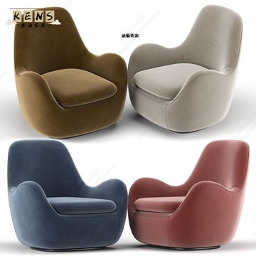 公司貨 免運 可開立發票 沙發 沙發椅 單人沙發 客廳沙發意式極簡單人沙發椅簡約北歐輕奢設計師時尚懶人椅布藝旋轉休閑椅工廠現貨直銷 售後保障 全館八折 5k830