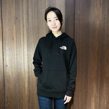 美國百分百【全新真品】The North Face 連帽上衣 刷毛 女款 TNF 帽T 長袖 上衣 logo 黑色 CQ82