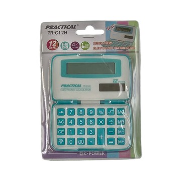 PRACTICAL 實用牌 PR-C12H 電子計算機 12位元  顏色隨機  1個