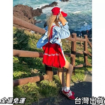 速.發 夏季新款小衆字母帆佈包韓係慵懶風大容量托特包早八通懃單肩包包 台出