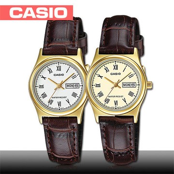 【CASIO 卡西歐】送禮首選-羅馬文字簡約時尚女表(LTP-V006GL)