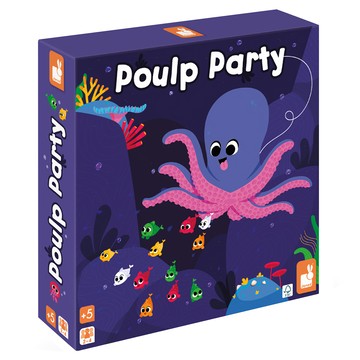 Janod 趣味桌遊 淘氣的章魚  1盒  紫色