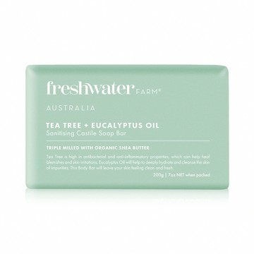 香氛皂 FRESHWATER FARM植萃香氛潔膚皂-茶樹&尤加利守護者200g-兩入組