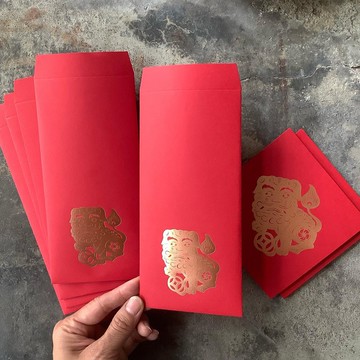 馬年開運紅包袋5入/11cm斗方2枚/祥獅