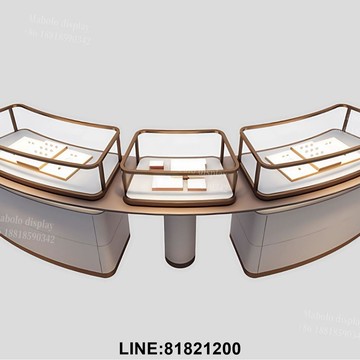 珠寶櫃 展示櫃 首飾櫃 免運 熱銷 速發 附發票 高端訂製不銹鋼珠寶展示櫃玻璃奢侈品博物館黃金玉器中島組合櫃
