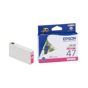 （まとめ） エプソン EPSON インクカートリッジ マゼンタ ICM47 1個 