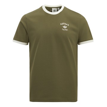 Adidas Tpe City Tee 男款 橄欖綠色 三葉草 台北 限定 珍珠奶茶 T恤 休閒 短袖 KS9241