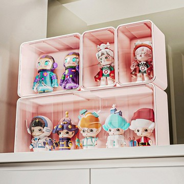 【台灣現貨】公仔展示盒 公仔收納盒 公仔盒 盲盒 泡泡瑪特 透明展示盒 盲盒收納盒 公仔收納