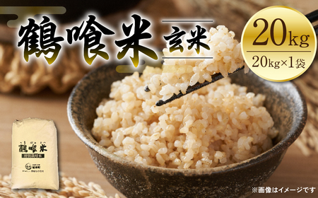  鶴喰米 玄米20kg くまさんの輝き